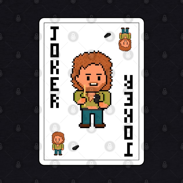 Pixelrockstars Cowbell JOKER Playing Card by gkillerb